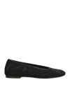 Burberry Prorsum Woman Ballet Flats Black Size 8 Textile Fibers In Black