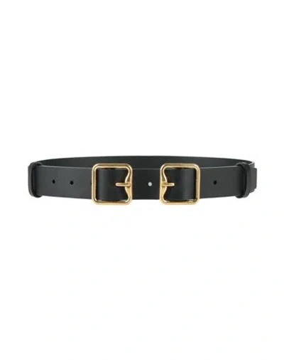 Burberry Prorsum Woman Belt Black Size L Leather