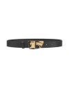 Burberry Prorsum Woman Belt Charcoal Size L Leather