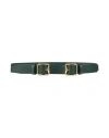 Burberry Prorsum Woman Belt Dark Green Size L Leather In Green