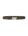 Burberry Prorsum Woman Belt Military Green Size 39.5 Calfskin