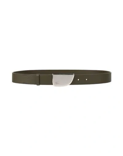 Burberry Prorsum Woman Belt Military Green Size 39.5 Calfskin