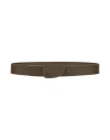 Burberry Prorsum Woman Belt Military Green Size 39.5 Leather