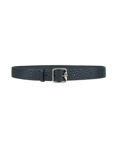 Burberry Prorsum Woman Belt Navy Size 39.5 Cow Leather