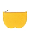 Burberry Prorsum Woman Cardholder Yellow Size - Leather