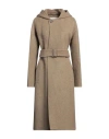 Burberry Prorsum Woman Coat Khaki Size 8 Wool, Cashmere In Beige