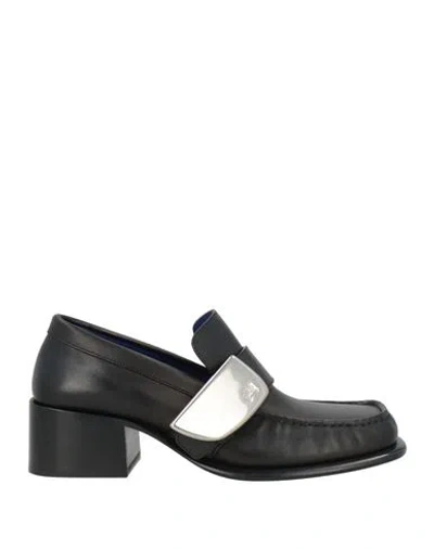 Burberry Prorsum Woman Loafers Black Size 10 Leather