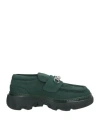 Burberry Prorsum Woman Loafers Dark Green Size 8 Leather In Green