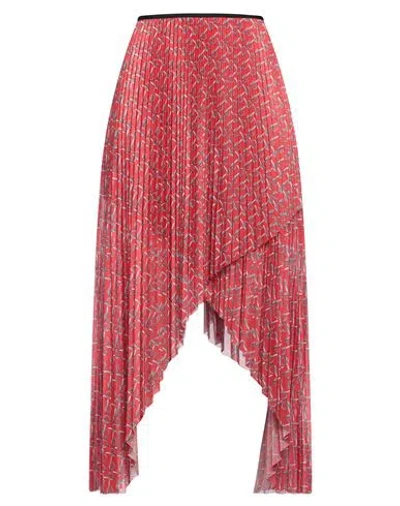 Burberry Prorsum Woman Maxi Skirt Red Size 8 Polyester