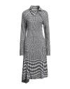 Burberry Prorsum Woman Midi Dress Black Size S Wool, Viscose, Polyamide, Elastane In Black