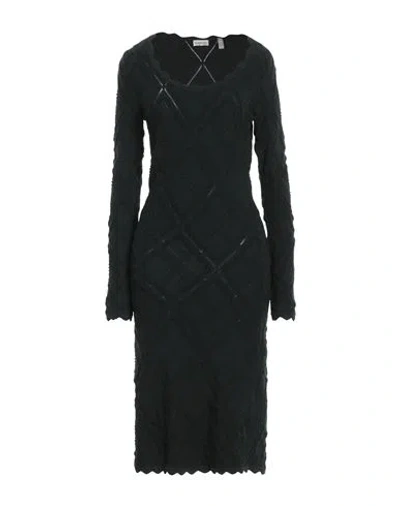 Burberry Prorsum Woman Midi Dress Dark Green Size S Wool, Polyamide, Polyester, Elastane