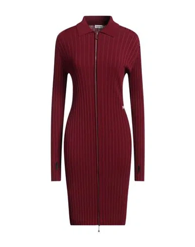 Burberry Prorsum Woman Midi Dress Garnet Size Xl Viscose, Polyamide, Elastane In Red