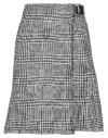 Burberry Prorsum Woman Mini Skirt Black Size 6 Polyamide, Calfskin In Black