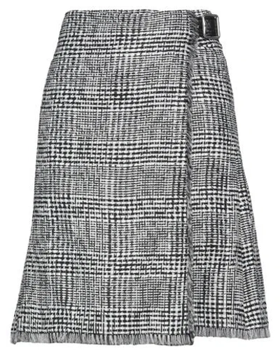 Burberry Prorsum Woman Mini Skirt Black Size 6 Polyamide, Calfskin