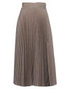 Burberry Prorsum Woman Midi Skirt Khaki Size 4 Wool, Polyamide
