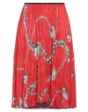 Burberry Prorsum Woman Midi Skirt Red Size 4 Polyester In Red