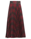 Burberry Prorsum Woman Midi Skirt Red Size 6 Polyester, Wool
