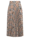 Burberry Prorsum Woman Midi Skirt Sand Size 4 Polyester, Wool