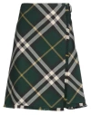 Burberry Prorsum Woman Mini Skirt Green Size 6 Wool In Green