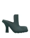 Burberry Prorsum Woman Mules & Clogs Dark Green Size 7 Rubber In Green