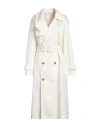 Burberry Prorsum Woman Overcoat & Trench Coat Cream Size 6 Silk In White