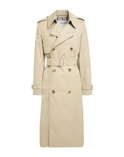 Burberry Prorsum Woman Overcoat & Trench Coat Khaki Size 8 Polyester, Cotton In Sand