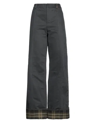 Burberry Prorsum Woman Pants Charcoal Size 6 Cotton, Polyamide