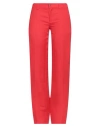 Burberry Prorsum Woman Pants Red Size 6 Paper, Viscose