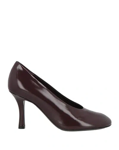 Burberry Prorsum Woman Pumps Plum Size 7 Leather In Purple