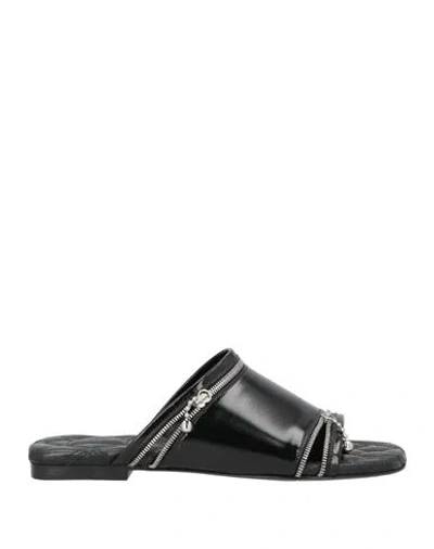 Burberry Prorsum Woman Sandals Black Size 8 Calfskin