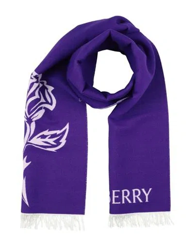 Burberry Prorsum Woman Scarf Purple Size - Wool