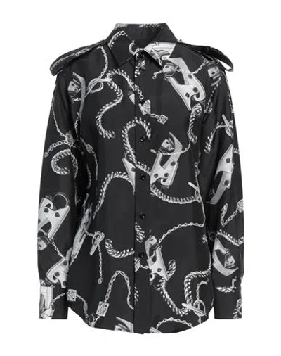 Burberry Prorsum Woman Shirt Black Size 6 Silk