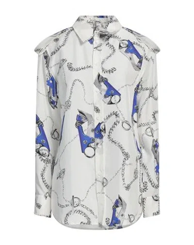 Burberry Prorsum Woman Shirt Off White Size 6 Silk