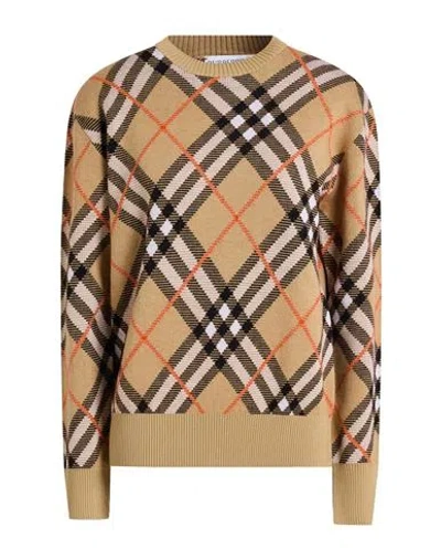 Burberry Prorsum Woman Sweater Camel Size L Wool, Mohair Wool, Polyamide, Elastane In Multi