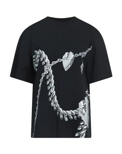 Burberry Prorsum Woman T-shirt Black Size M Cotton, Elastane