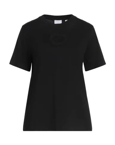 Burberry Prorsum Woman T-shirt Black Size L Cotton, Elastane