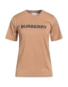 Burberry Prorsum Woman T-shirt Camel Size Xxs Cotton, Elastane In Brown