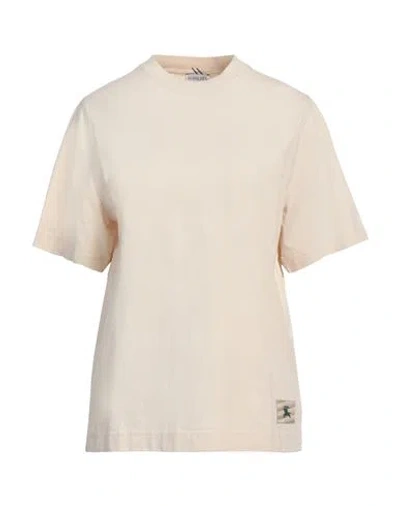 Burberry Prorsum Woman T-shirt Cream Size M Cotton, Elastane In White