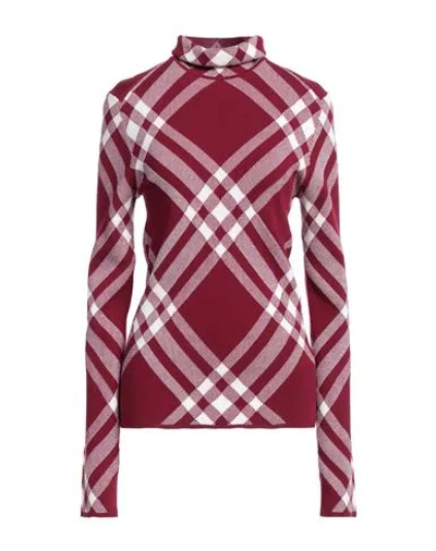 Burberry Prorsum Woman Turtleneck Burgundy Size L Wool, Polyester, Polyamide
