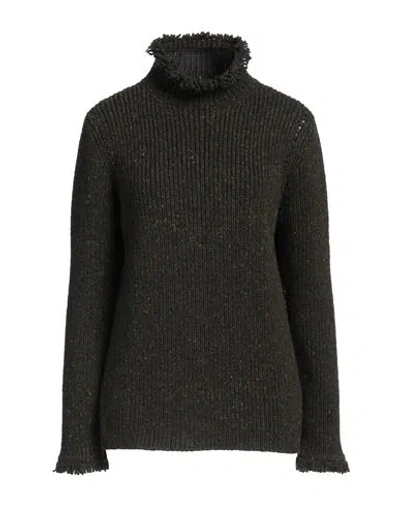 Burberry Prorsum Woman Turtleneck Military Green Size S Wool
