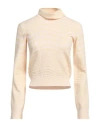 Burberry Prorsum Woman Turtleneck Pastel Yellow Size M Wool, Polyester, Polyamide, Elastane In Yellow