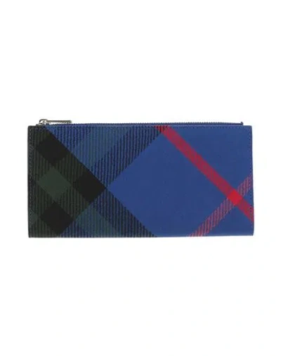 Burberry Prorsum Woman Wallet Bright Blue Size - Polyester, Cotton, Lambskin