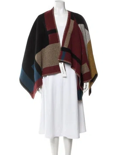 Pre-owned Burberry Prorsum Wool Colorblock Pattern Sweater In Red