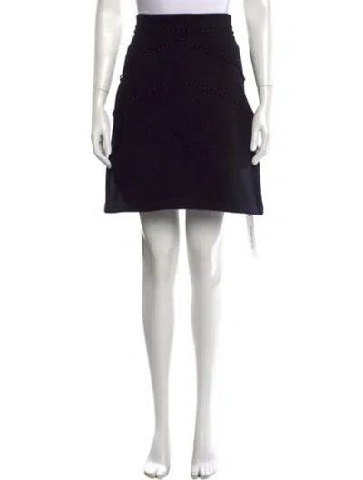 Pre-owned Burberry Prorsum Wool Mini Skirt In Black
