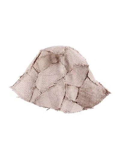 Pre-owned Burberry Prorsum Woven Bucket Hat In Neutral