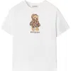 Burberry Puffer Bear Cotton T-shirt In White