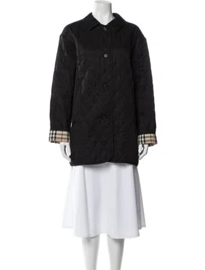 Pre-owned Burberry Puffer Coat In Black