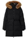 Burberry Nylon Puffer Coat In Black
