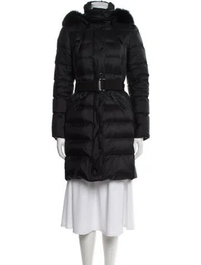 Pre-owned Burberry Puffer Coat In Blue
