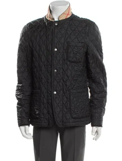 Pre-owned Burberry Puffer Coat In Gray